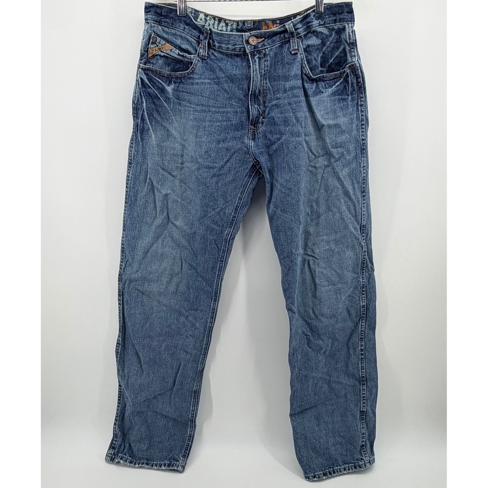 Ariat Jeans Mens 36x36 Blue M3 Loose Fit Straight Leg Denim Workwear Western